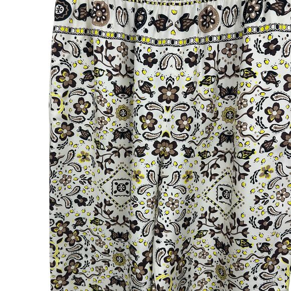 NWT Tory Burch Ivory Pisces Dream Printed Silk Pull On Pants Womens 12 - Picture 3 of 10